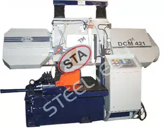 Semi-automatic double column heavy-duty bandsaw machine